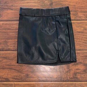 Wonder Nation Black Faux Leather Skirt